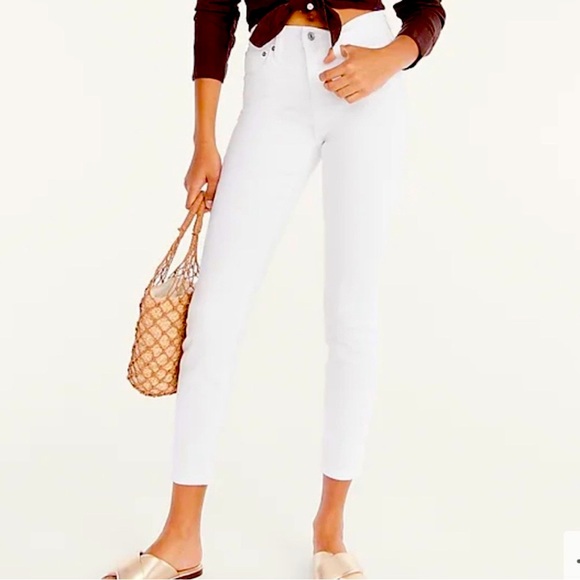 J. CREW 9” High Rise Toothpick Women's White Skinny Jeans - Picture 1 of 4